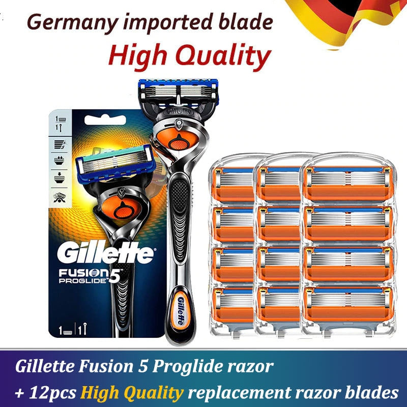 Safety Razor Gillette Fusion 5 Proglide Straight Shaver For Men Shaving Machine With Blades Shave Cassettes For Beard Shavette