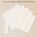 240pcs Eyelid Tape Sticker Invisible Double Fold Eyelid Lace Paste Clear Beige Stripe Self-adhesive Natural Eye Tape Makeup Tool