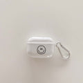 Round smiley black and white soft silicone earphone case headphone shell for apple airpod 1/2 cases for airpods 3 pro capa funda