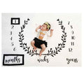 Baby Milestone Background Photo Blanket Infant Photography Backdrop Cloth Kids Photographic Calendar Photo Props Accessories