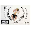 Baby Milestone Background Photo Blanket Infant Photography Backdrop Cloth Kids Photographic Calendar Photo Props Accessories