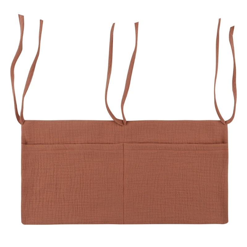 1pc Portable Baby Crib Storage Bag Multifunctional Newborn Bed Headboard Organizer For Kids Baby Bedding Diaper Bag