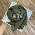 Wome&#39;s Scarves Malaysian Muslim Hijabs Wraps Pearl Chiffon Plain Solid Color Arab Modest Headscarf Rectangle Long Shawl 175x70cm