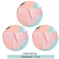 FINETOO Women&#39;s Cotton Panties 3Pcs Soft Striped Women Underpants Solid Girls Briefs Sexy Female Lingerie M-XL Comfort Underwear