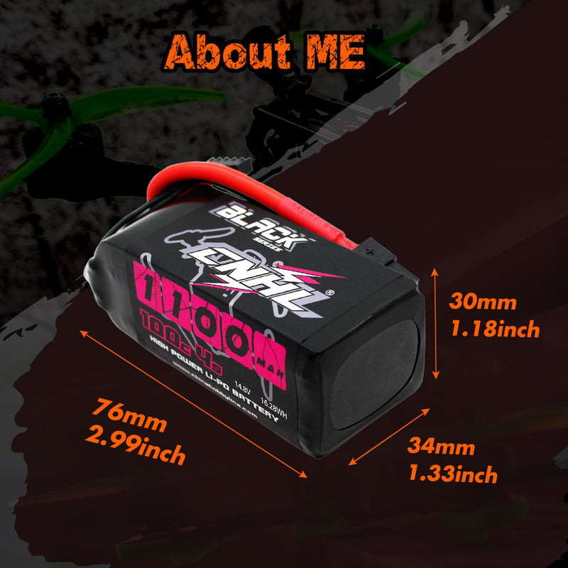 2PCS CNHL 4S 6S 14.8V 22.2V Lipo Battery 1100mAh 1300mAh 1500mAh 100C With XT60 For FPV Airplane Drone Quadcopter Helicopter
