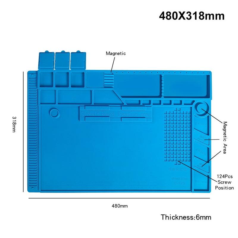 ESD Heat Insulation Working mat Soldering Station Iron Phone Computer Repair Mat Magnetic Heat-resistant BGA  Insulator Platform