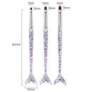 3Pcs Acrylic French Stripe Nail Art Liner Brush Set 3D Tips Manicure Ultra-thin Line Drawing Pen UV Gel Brushes Painting Tools