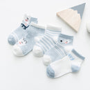 5Pairs/lot 0-3Y Infant Baby Socks Baby Socks for Boys Girls Cotton Mesh Newborn Toddler First Walkers Baby Clothes Accessories
