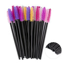 zwellbe Good Quality Disposable 50 Pcs/Pack Crystal Eyelash Makeup Brush Diamond Handle Mascara Wands Eyelash Extension Tool