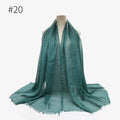 180X95CM Women Classic Muslim Crinkle Hijab Scarf Soft Cotton Head Scarves Turban Shawls Wraps Islamic Headband Femme Musulman