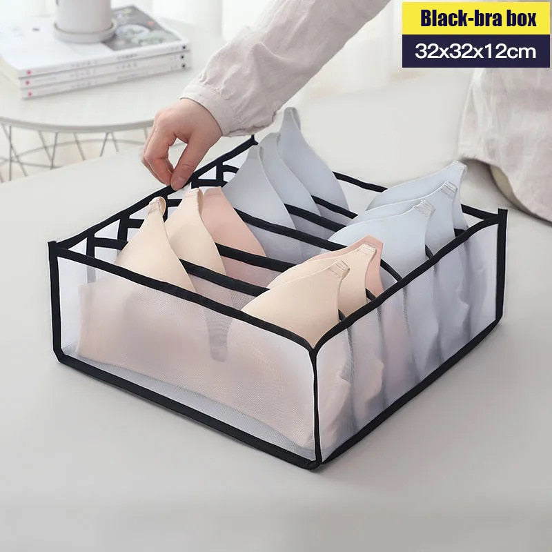 Underwear Storage Organizer for Clothes Separated Socks Shorts Bra Storage Boxs Dormitory Closet Organizer Drawer Washable