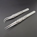 Industrial Tweezers Electronics Anti-static Curved Straight Tip Precision Stainless Forceps Phone Repair DIY Hand Tools Sets