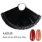 Clear Nature Black False Tips For Nail Art Display Oval Fan Style Nail Swatch Polish Stand Tips Practice Manicure Tools BEA23-2