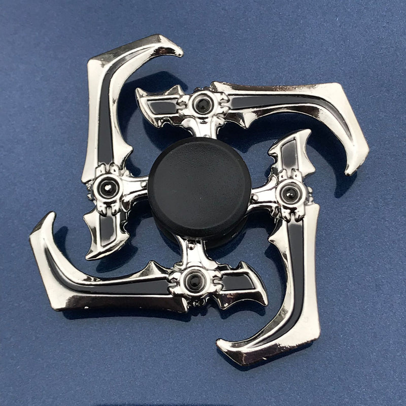 Anime Game Weapon Fidget Spinner Colorful Metal Zinc Alloy Ninja Shuriken Darts Hand Spinner Smooth Electroplate Fidget Gryo Toy