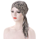 2021 New Elastic Fashion Turban Hat Solid Color Women Warm Winter Headscarf Bonnet Inner Hijabs Cap Muslim Hijab femme Wrap Head