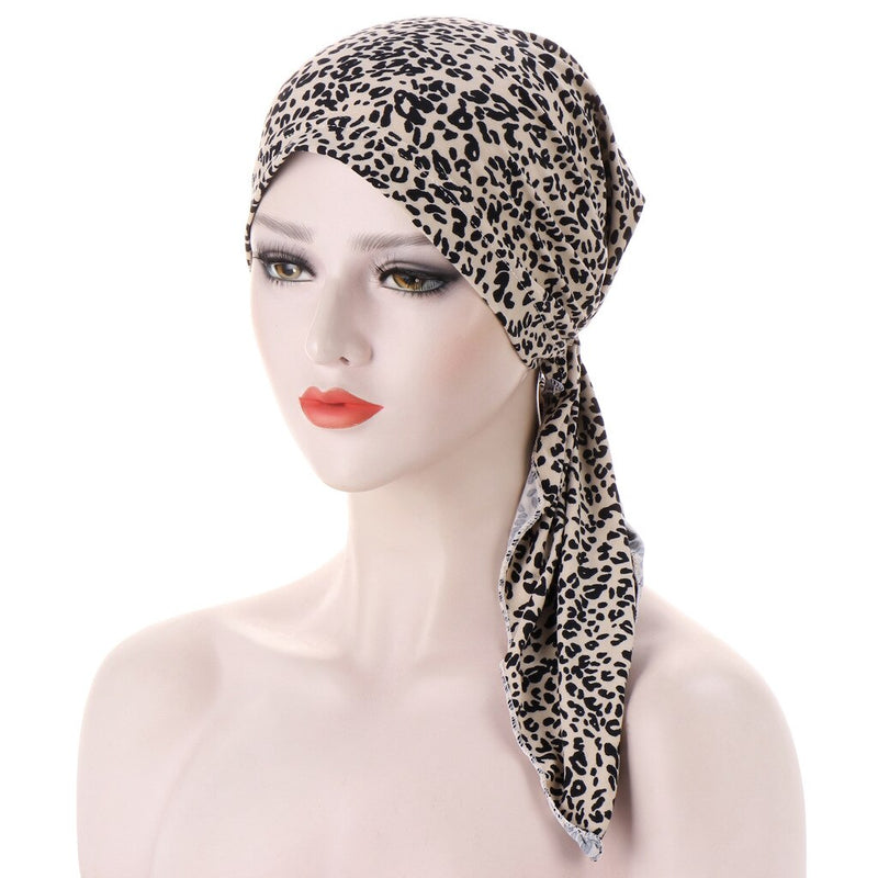 2021 New Elastic Fashion Turban Hat Solid Color Women Warm Winter Headscarf Bonnet Inner Hijabs Cap Muslim Hijab femme Wrap Head