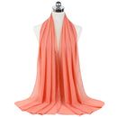 Muslim new Bubble Chiffon Hijab Scarf Women Solid Color Soft Long Shawls and Wraps Georgette Islamic Head Scarves Ladies Hijabs