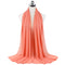 Muslim new Bubble Chiffon Hijab Scarf Women Solid Color Soft Long Shawls and Wraps Georgette Islamic Head Scarves Ladies Hijabs