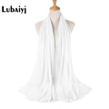 Muslim 2021 New Chiffon Hijab Scarf Women Solid Color Soft Long Shawls and Wraps Islamic Head Scarves Fashion turbante mujer