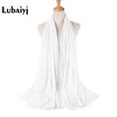 Muslim 2021 New Chiffon Hijab Scarf Women Solid Color Soft Long Shawls and Wraps Islamic Head Scarves Fashion turbante mujer