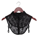 Fashion White Black Lace Fake Collar Blouse Vintage Detachable Shirt False Collar Lapel Blouse Top Women Clothes Accessories