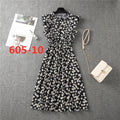 Summer New 2021 Women&#39;s Elegant Sundress Slim Sleeveless Woman Sundress Ruffles Knee Length Clothes Red Beach Party Dresses For