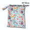 Baby Diaper Bag Cartoon Print Waterproof Wet Dry Nappy Zipper Handbag Stroller Carry Pack Travel Outdoor Wet Diaper Storage Bags