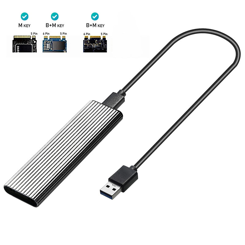 Dual Protocol M2 NVMe/SATA SSD Case 10Gbps HDD Box M.2 NVME NGFF SSD to USB 3.1 Enclosure Type-C to Type-A for M.2 Hard Disk