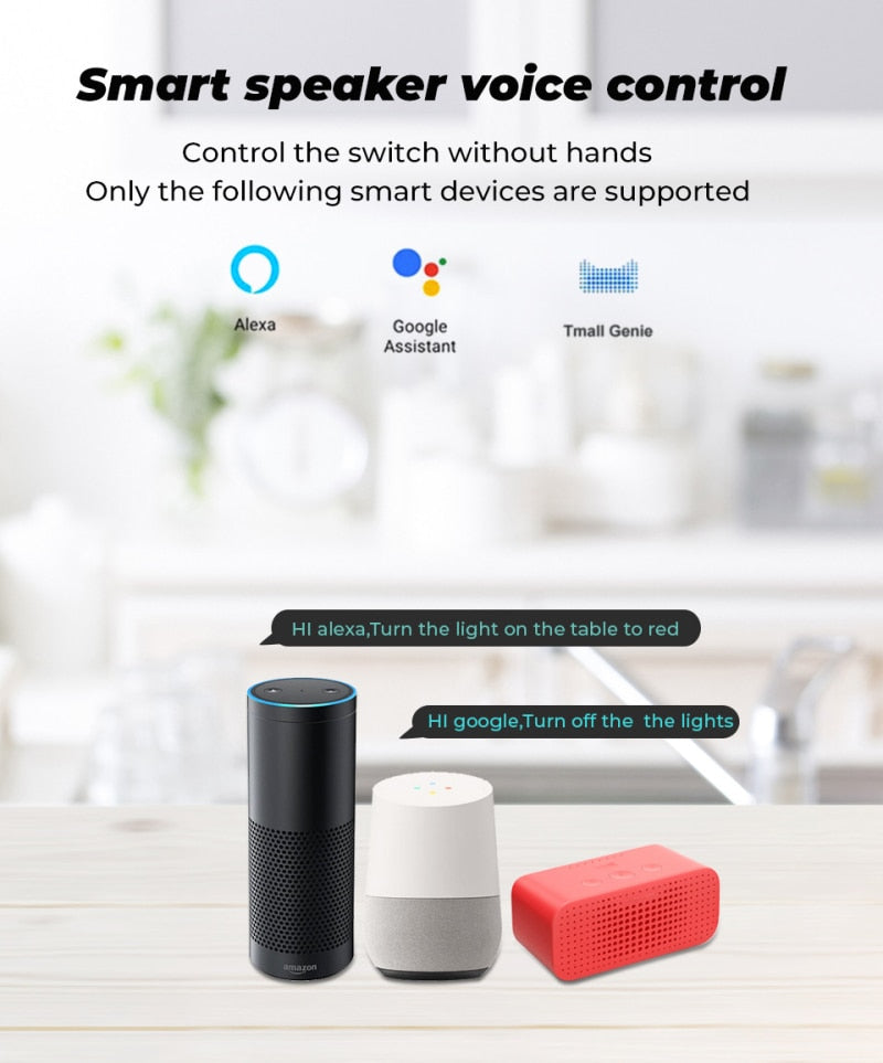 Wifi DIY Smart Switch Remote Controller 10A/16A Wireless Switches Smart Home tuya Smart Life APP Control Via Alexa Google Home