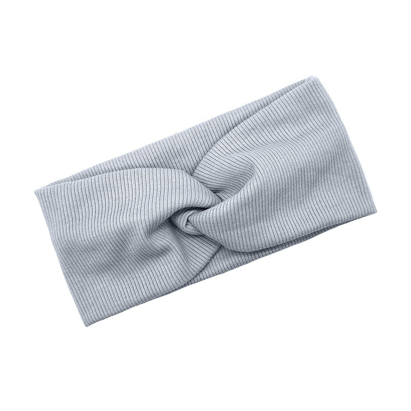 1 PCS Spring Summer Solid Color Baby Headband Girls Twisted Knotted Soft Elastic Baby Girl Headbands Hair Accessories Large Size