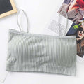 Fashion Women Sling Tube Top Sexy Bra Top Breathable Chest Pad Wearing Underwear Seamless Ice Silk Breast Wrap Lingerie Female