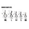 Wifreo 50PCS/bag Fly Fishing Snap Quick Change for Flies Hook Lures Stainless Steel Lock Black Fishing Snaps Lures Clip Link