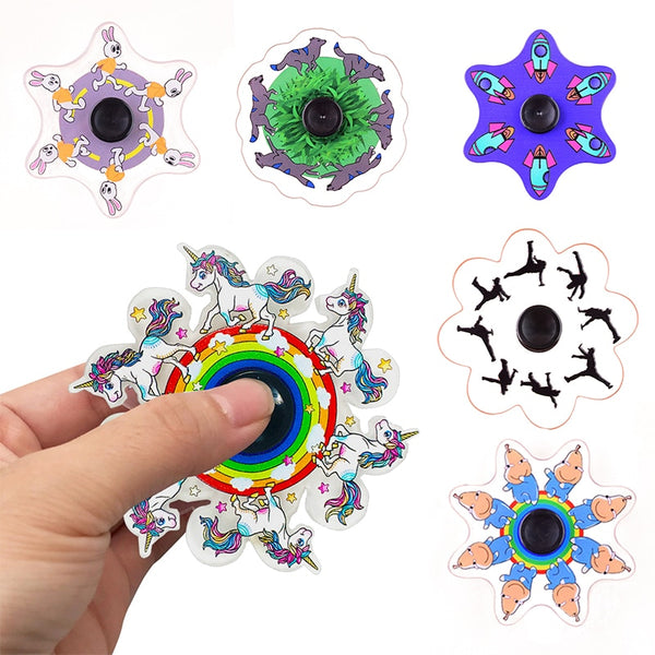 Whirling Running Animation Fidget Spinner Gyro Cartoon Anime Running Dynamic Hand Spinner for Children Adult Stress Relief Toys