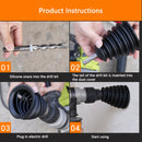 Electric Drill Dust Cover Rubber Impact Hammer Drill Dust Collector Dustproof Device Power Tool Accessories With 4 Rubber Band