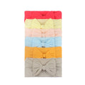 3/4/5/6Pcs/set Cute Bowknot Baby Headband Turban Solid Color Newborn Baby Girls Elastic Hair Bands Soft Nylon Hair Accessories