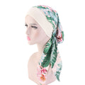 2020 fashion printed flowers women inner hijabs cap muslim head scarf turban bonnet ready to wear ladies wrap under hijab caps