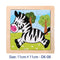 11X11CM Kids Wooden Puzzle Toy Vehicle Animal Jigsaw Cartoon Animal Traffic Tangram Toys Educational Toys Puzzles for Kids Gifts