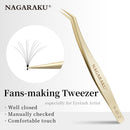 NAGARAKU Eyelash Extension Tweezers Makeup Stainless Steel Non-magnetic Pincet Volume Eyelash Tweezers 3D accurate