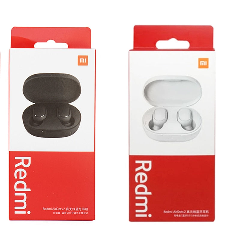 3/6/10 Pieces Xiaomi Redmi AirDots 2 Noise Reduction with Mic AI Control White Redmi AirDots S True Wireless Headset Wholesale