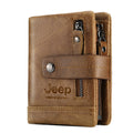 Genuine Leathe Men Wallet RFID Luxury Desig Bifold Short Wallets Male Hasp Vintage Purse Coin Pouch Multi-functional Card Pocket