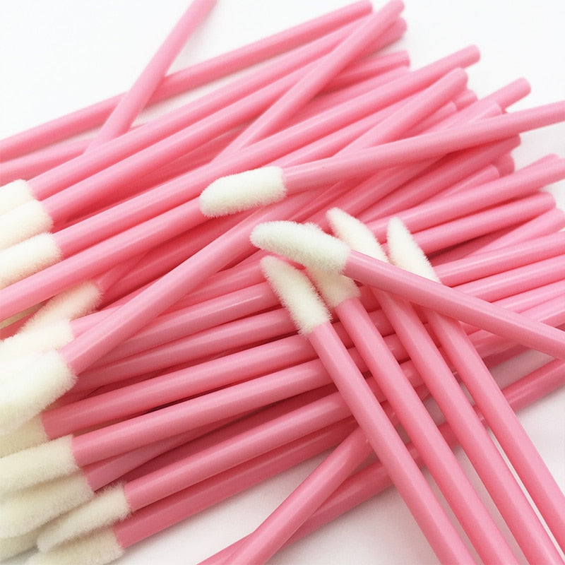5/50pcs New Disposable Cosmetic Lip Brush Lipstick Lip Glossy Wands Pen Cleaner Applicator Eyeshadow Gloss Makeup Brushes Tools