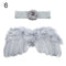 2pcs/set Cute Newborn Angel Feather Wings with Baby Girl Rose Flower Headband Hair Accessories for Infant Photography Props