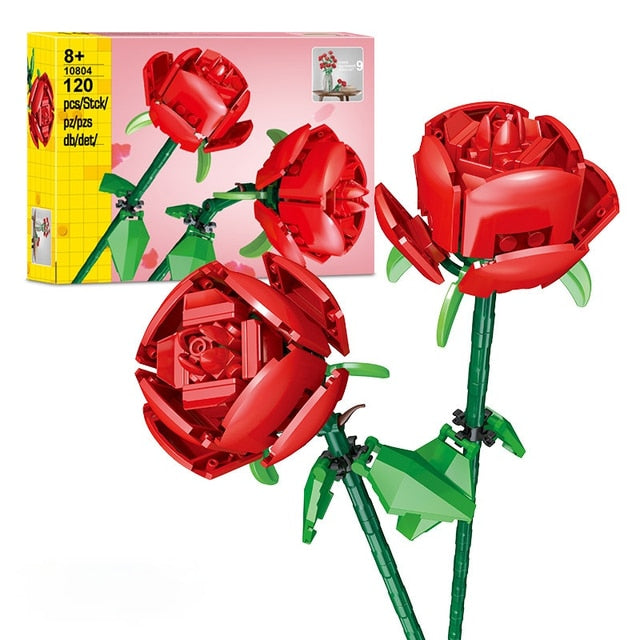 Fomantic Flower 10289 Bird of Paradise Bouquet Rose Building Block Bricks Toy DIY Potted Illustration Holiday Girlfriend Gift