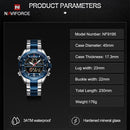 Luxury Brand NAVIFORCE Digital Sport Watch For Men Steel Band Waterproof Chronograph Alarm Clock Luminous Quartz Wrist watch Man