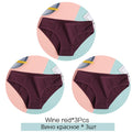 FINETOO Women&#39;s Cotton Panties 3Pcs Soft Striped Women Underpants Solid Girls Briefs Sexy Female Lingerie M-XL Comfort Underwear