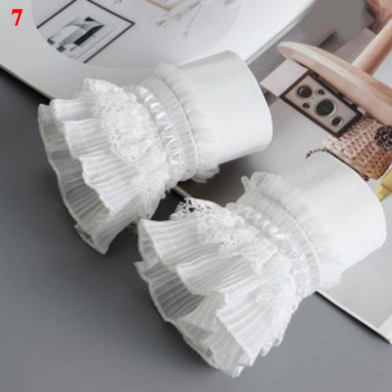 New Fake sleeves autumn winter wild sweater decorative sleeves pleated wrist Pleated organ fake sleeves universal fake cuff