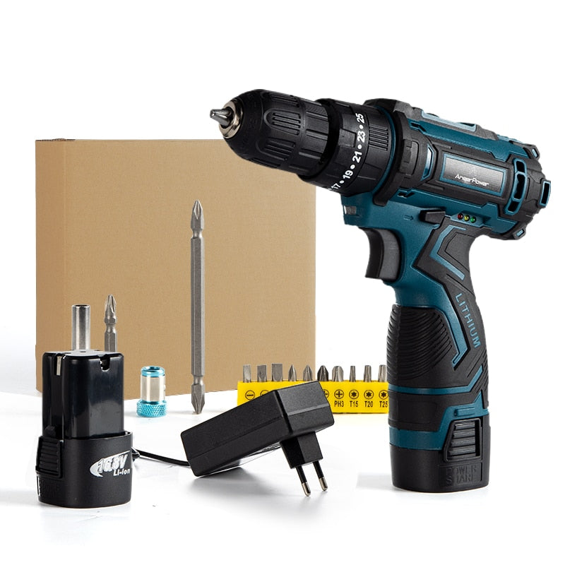 16.8V Wireless Impact Electric Cordless Screwdriver Power Tool 36NM Torque New Electric Drill Drilling Machine Mini Hand Drill