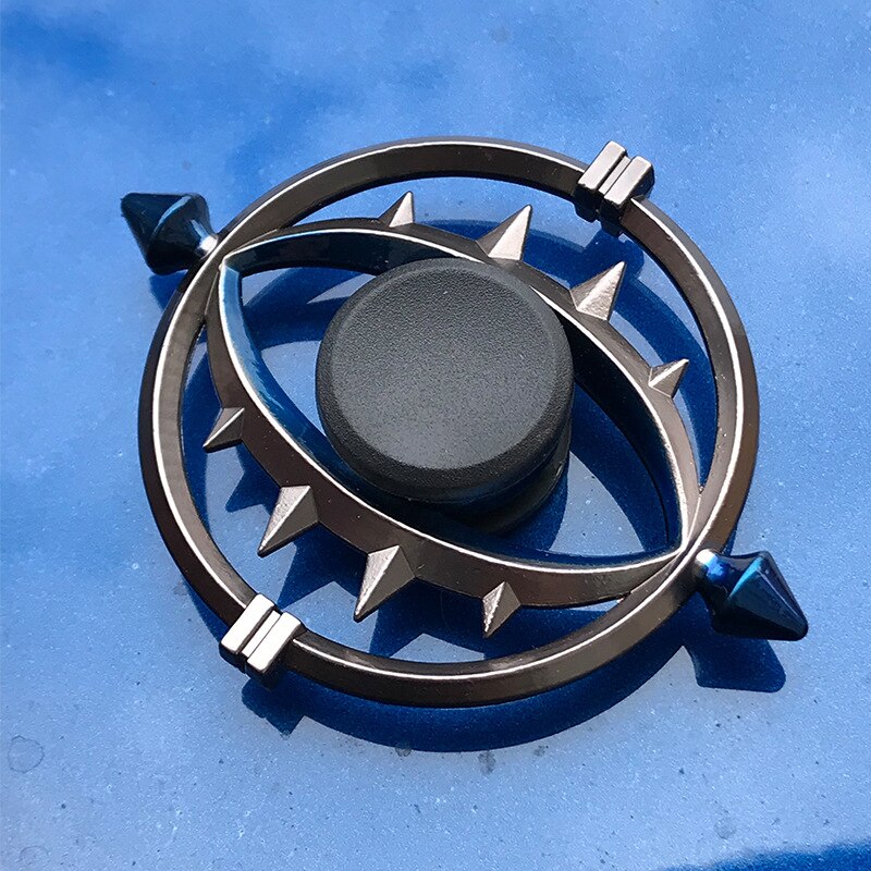 Anime Game Weapon Fidget Spinner Colorful Metal Zinc Alloy Ninja Shuriken Darts Hand Spinner Smooth Electroplate Fidget Gryo Toy
