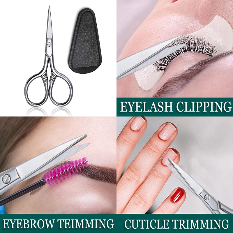 1Pcs Stainless Steel Small Makeup Grooming Scissors Eyebrows For Manicure Nail Cuticle Beard And Mustache Trimmer Nose Hair Tool