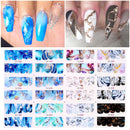 12 Designs Nail Stickers Set Mixed Floral Geometric Nail Art Water Transfer Decals Sliders Flower Leaves Manicures Decoration